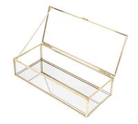 GREENADSCAPE Jewelry Box for Women Glass Storage Case Hairpin Holder Organiser for Eye Shadow Cosmetics