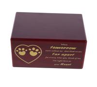 GREENADSCAPE Memorial Keepsake Wooden Pet Urn Box for Cats and Dogs Elegant Pet Burial Container for Ashes and Easy to Clean Special Place for Cherished Memories Comforting Tribute