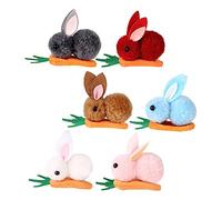 GREENADSCAPE Mini Rabbit Carrot Hairpin Easter Bunny Headband Props Plush Bunny Earring for Party