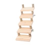 GREENADSCAPE Parrot Climbing Toy Bird Ladder Hamster Toy 5 Ladders Safe Fun Playtime for Birds Hamsters