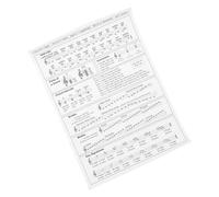 GREENADSCAPE Portable Harp Chord Chart Paper Learning Harp Chord Diagram Chart for Beginners