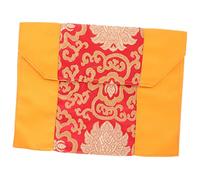 GREENADSCAPE Silk Scriptures Envelope Elegant Chinese Style Lection Storage Pouch for Buddhist Texts Portable and Washable Silk Wrap Pouch Decorative and Practical Lection Pouch