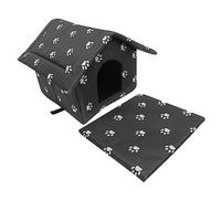 GREENADSCAPE Stray House Weatherproof Outdoor Cat Shelter Removable and Washable for Dogs and Cats Semi-enclosed Design for Use Secure and Comfortable Space for Pets