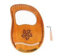 GREENADSCAPE String Harp Musical Instrument for Adults Portable Lyre Harp Resonating Cavity for Beginners and Music Enthusiasts Natural Finish