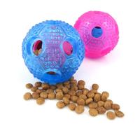 GREENADSCAPE Tricky Treat Ball for Dogs Interactive Food Dispenser Toy Squeaky Ball for Material Easy to Clean