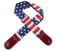GREENADSCAPE Usa Flag Pattern Guitar Shoulder Belt Bass Guitar Strap Belt Lightweight and Adjustable