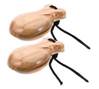 GREENADSCAPE Wood Spanish Castanets Boys and Girls Musical Instrument Diy Rhythm Toys Dance Castanets Educational Boys and Girls Toys