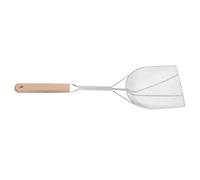 GREENADSCAPE Wooden-Handled Fried Spoon French Fries Spaghetti Spoon French Snack Scoop Fry Food Scoop Fat Skimmer Popcorn Potato Food Service Silver Stainless Steel