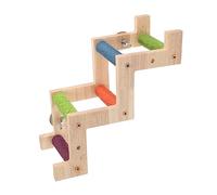 GREENADSCAPE Wooden Parrot Ladder Toy Creative Climbing Plaything for Birds Suitable for Parakeets and Hamsters 26-Inch Bird Cage Accessory