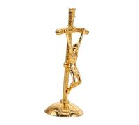 GREENADSCAPE Zinc Alloy Crucifix Cross Jesus Statue Car Dashboard Decor Home Religious Ornament Metal Craftwork