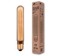 greenandco Decorative Dimmable LED Vintage Light Bulb | E27 T30 | Amber | 2.3W 65lm | 1800K Extra Warm White | 320° | 230V | Flicker Free