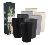 greenandlife 16oz/710ml Reusable Drinking Cups, 8 Pack Plastic Tumblers for Adults, Unbreakable Coffee Mug for Camping, Party, Travel, RV, Dishwasher and Microwave Safe