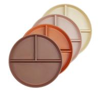 greenandlife Unbreakable Plastic Dinner Plates, 9 inch Portion Control Plates, 4Pcs Reusable Divided Plate Set, Microwave and Dishwasher Safe, Lightweight Picnic Plate for Adult