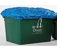 GREENBANKS 3 Count Blue Plastic Recycling Trash Can - Fits Council Boxes