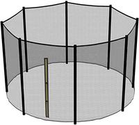 Greenbay Premium Replacement Safety Enclosure Net Netting (Net Only, Poles Not Included) | 4mmx4mm UV resistant | for 12FT(366cm) 8 poles trampoline