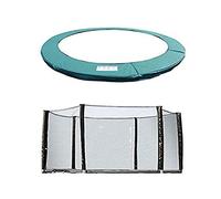 Greenbay Trampoline Replacement Safety Spring Cover Padding Pad + Safety Net Enclosure Surround Outside Netting 14 FT Foot Green