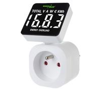 GreenBlue Energy Meter, Wattmeter, 16A, max. 3680W, sub-Memory, GB620 E | Digital wattmeter 16A Max: 3680 W Displays consumed kWh and costs