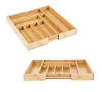 GreenBlue extendable bamboo cutlery organizer 325-500x430x45mm GB379 2 pieces