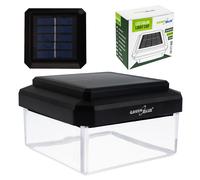 Green Blue LED Solar Light for Posts with Twilight Sensor, Warm White 3200 K, Envelope Roof, Wireless Assembly, The Product Requires No Energy Efficiency Certificate