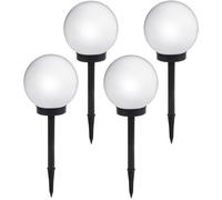 GreenBlue GB168 Solar Garden Globe Lights 4-Pack 30cm White IP44
