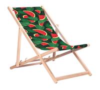 GreenBlue GB183 Beech Deck Chair Watermelon Print, 3-Position, 110kg