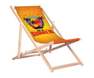 GreenBlue GB183 Classic Beech Wood Sun Lounger - Enjoy The Summer
