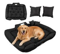 Green Blue GB240 Waterproof Dog Bed Dog cushion with hard-wearing cover Washable bed for dogs Soft cushions included (Black, External Dimensions: 115x95 cm, Internal Dimensions: 100x80 cm)