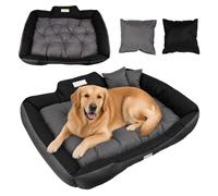Green Blue GB240 Waterproof Dog Bed Dog cushion with hard-wearing cover Washable bed for dogs Soft cushions included (Dark gray, External Dimensions: 115x95 cm, Internal Dimensions: 100x80 cm)