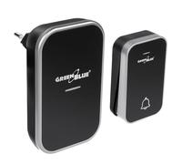 GreenBlue kinetic battery-free wireless bell, 38 melodies, black, range up to 200m, IP44, GB157 B