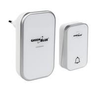 GreenBlue kinetic battery-free wireless bell, 38 melodies, white, range up to 200m, IP44, GB157 W