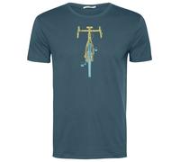 GreenBomb - Bike Front Stamp Guide T-Shirt - T-shirt size S, blue