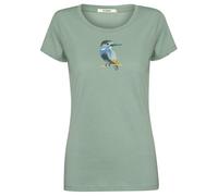 GreenBomb - Women's Bird Look Loves T-Shirt - T-shirt size XS, turquoise