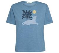 GreenBomb - Women's Panther Leaves Nova T-Shirt - T-shirt size M, blue