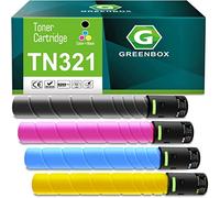 GREENBOX Compatible Toner Cartridge Replacement for TN321 Konica Minolta BizHub C224e C364e C284e C224 C284 C364 TN321K TN321C TN321M TN321Y (4-Pack)