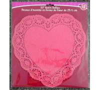 Greenbrier International 16 Large Red Heart Shaped Doilies
