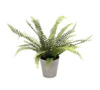 Greenbrokers Artificial Boston Fern In Grey Melamine Pot 45 Cms