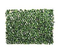 GreenBrokers Artificial Expanding Green Wall Trellis Willow Fence With Variegated Green Leaf Foliage (1M X 2M) -Uv Stable