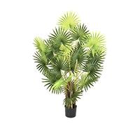 GreenBrokers Artificial Finger Fan Palm Tree in Pot 4ft/120cm