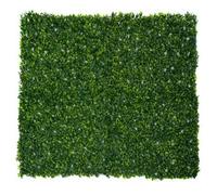 Greenbrokers Artificial Green Wall Hedge With Small White Flowers (Pack Of 4) -Uv Stable Vertical Garden