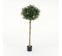 GreenBrokers Artificial Olive Tree With Real Wood Trunk, Premium Quality Natural Appearance, 5Ft/150 Cm