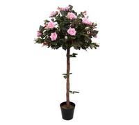 GreenBrokers Artificial Pink Rose Tree 30 Flowers 120Cm/4Ft