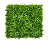 GreenBrokers Artificial Premium Green Wall Hedge With Clover Leaf Foliage Flowers (1M X 1M) - Uv Stable Vertical Garden
