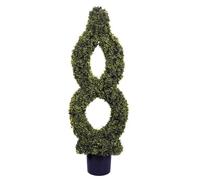 GreenBrokers Artificial Single Twist Boxwood Topiary Tree 4ft/120cm, 4ft (120cm)