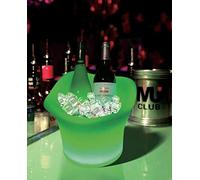 GreenBrokers Changing LED Illuminated Ice Bucket Wine Cooler, Rechargeable with Remote Control, Multi-Colour, 34 x 37 x 30 cm