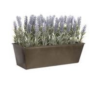 GreenBrokers Lavender In Rustic Tin Planter (Window Box) 45Cm