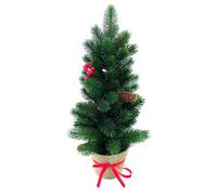 Greenbrokers Mini Artificial Pine Christmas Tree 50Cm With Led Lights In Pot