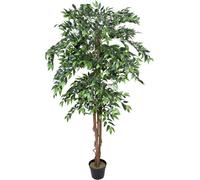 Greenbrokers Premium Artificial Ficus Weeping Fig Tree 180 Cm/ 6Ft Potted Plant
