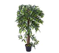 Greenbrokers Premium Artificial Ficus Weeping Fig Tree Potted Plant, Green, 120Cm
