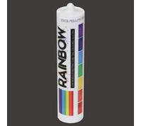 GreenBrokers Rainbow Ral 8019 Grey Brown Coloured Silicone Sealant 300Ml Durable & Anti-Mould For Kitchen, Bathroom & Showers