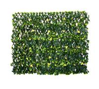 Greenbrokers Trellis Artificial Expanding Willow Fence With Green Leaf Foliage And Yellow Flowers (1M X 2M) -Uv Stable
